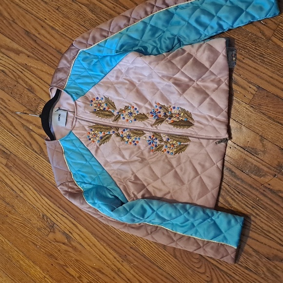 ASOS Jackets & Blazers - Bedazzled jacket size 12 asos mauve/blue